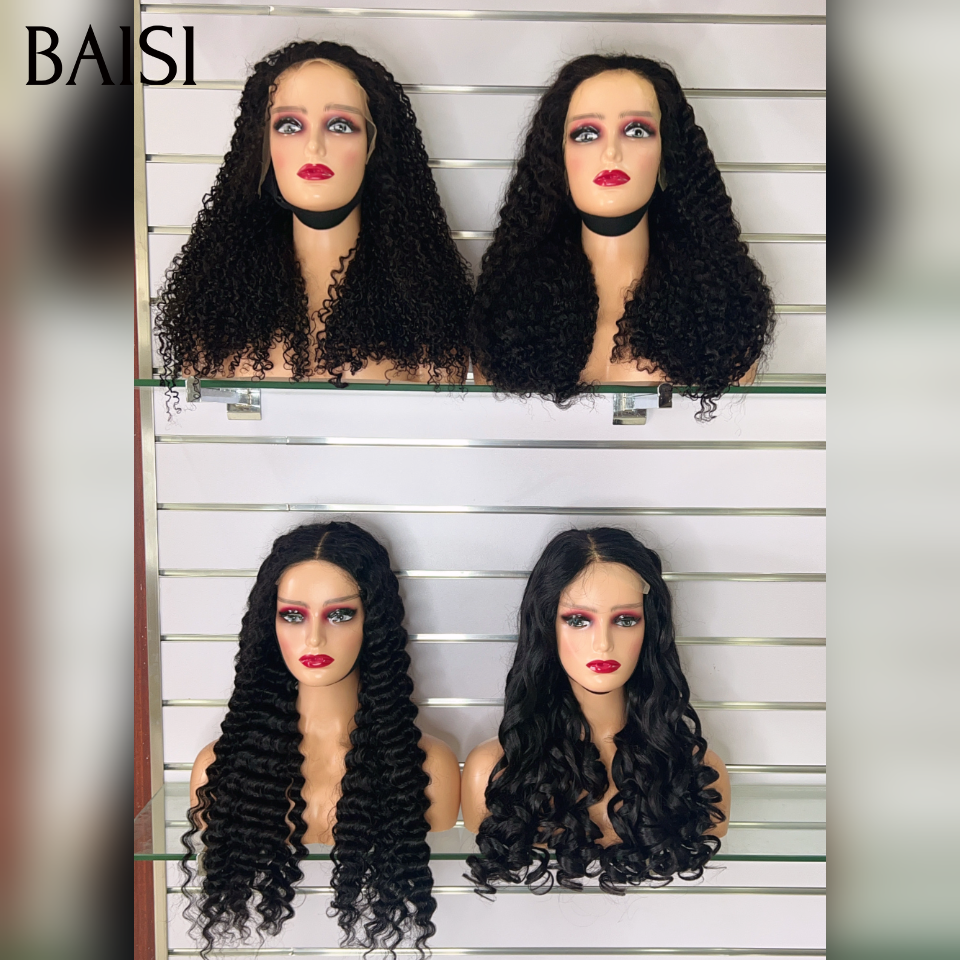BAISI 2x6 Peluca bob de encaje y/o media melena negra lisa, cabello vietnamita 100 % liso natural, calidad impecable, 100 % satisfacción con cabello 100 % humano