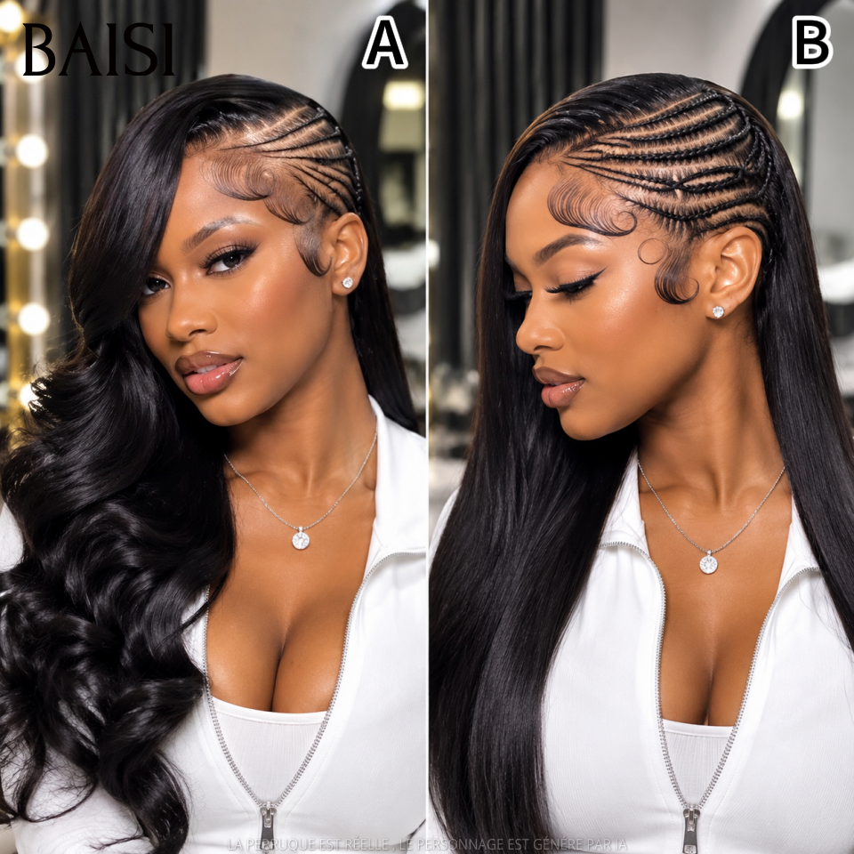 BAISI Peruca Pixie Curta Leve Ondulada 55€ Cor Loiro #613 Sem Cola e Sem Lace em 100% cabelo humano