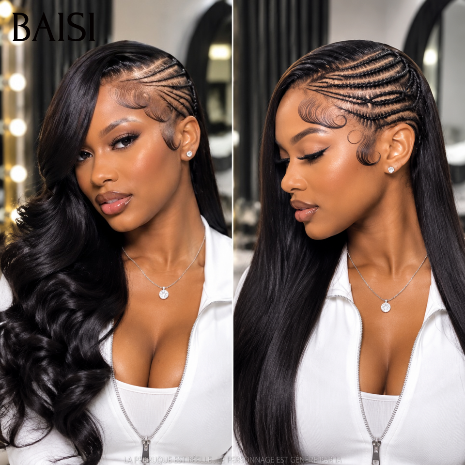 BAISI Peruca Pixie Curta Leve Ondulada 55€ Cor Loiro #613 Sem Cola e Sem Lace em 100% cabelo humano