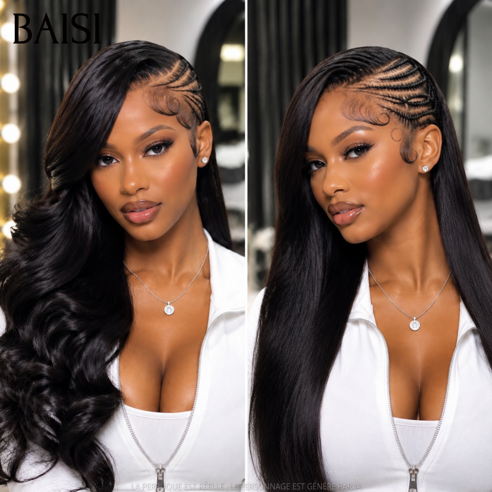 BAISI Peruca Pixie Curta Leve Ondulada 55€ Cor Loiro #613 Sem Cola e Sem Lace em 100% cabelo humano