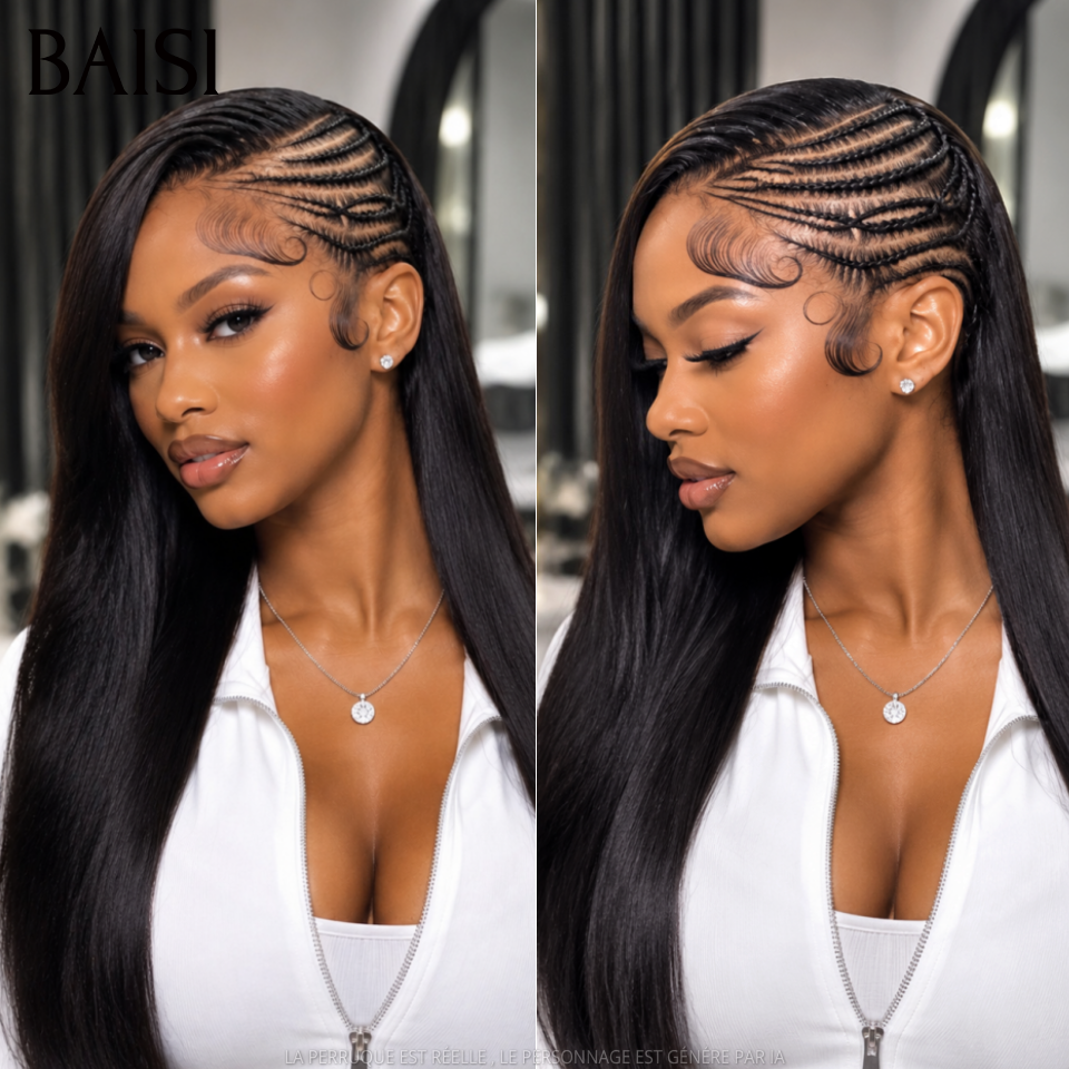 BAISI Peruca Pixie Curta Leve Ondulada 55€ Cor Loiro #613 Sem Cola e Sem Lace em 100% cabelo humano