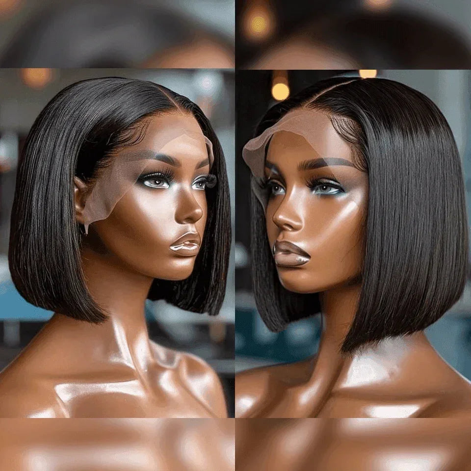 BAISI Wigs in France VAT 0€ Free shipping 2-3 days in Europe Smooth Straight Bob 12 Inches raw hair 68€In 100% Human Hair B