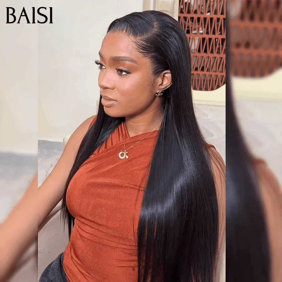 BAISI vente flash 2 perruques Lisse et curly wave en 100% vrais cheveux humains BS65