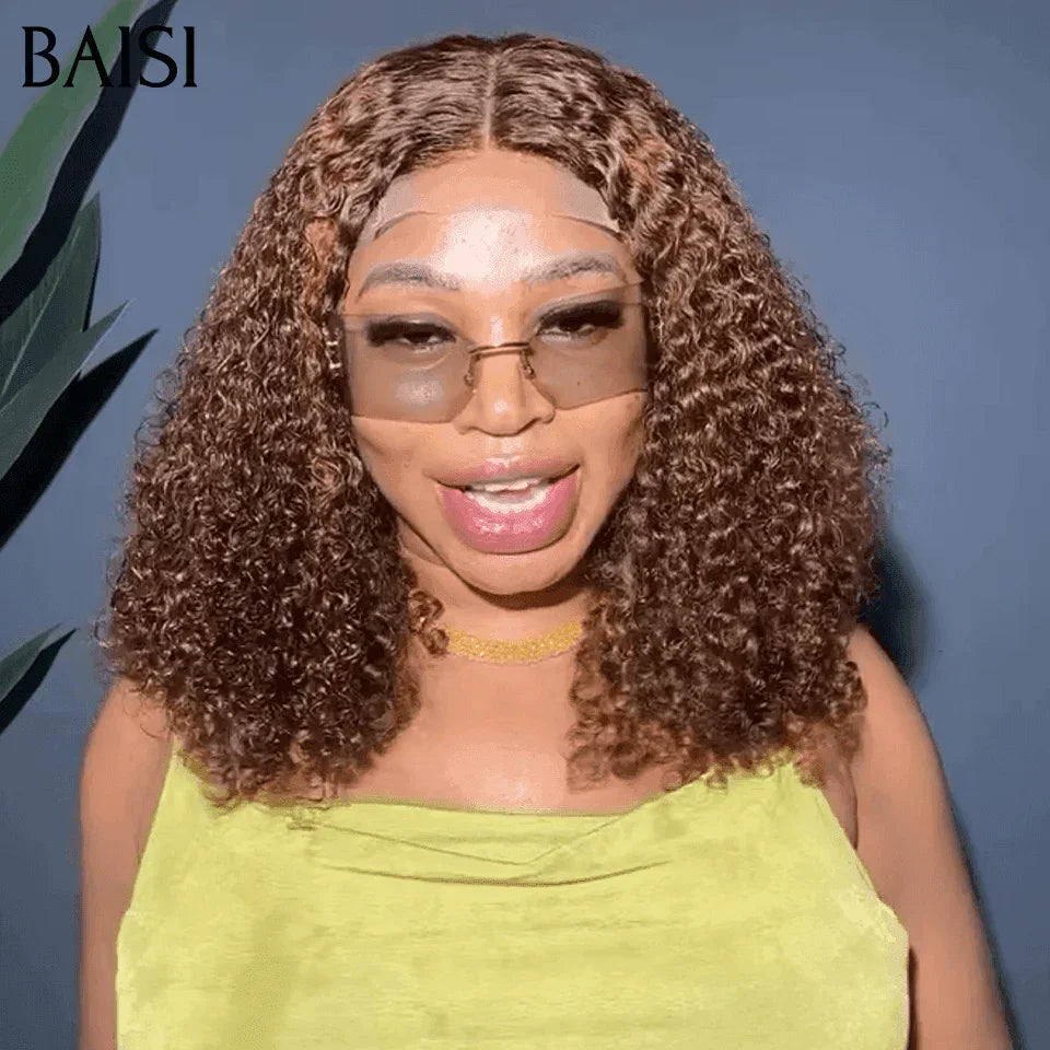 BAISI vente flash 2 perruques Lisse et curly wave en 100% vrais cheveux humains BS65