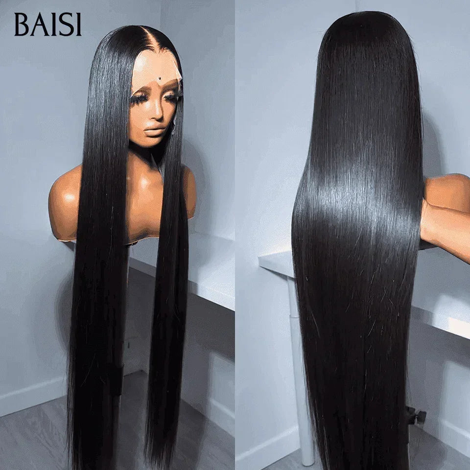 BAISI Achetez 2 perruques minimum au prix d'usine fournisseur 360 full lace perruque lisse en 100% vrais cheveux humains (Pas Besoin De Code)
