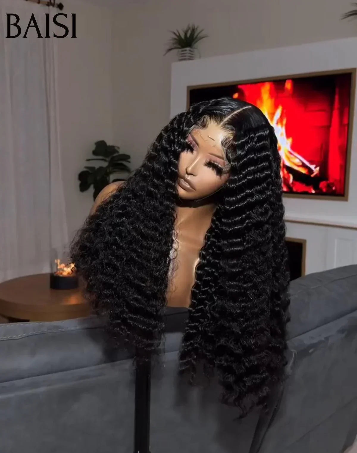 BAISI Achetez 2 perruques minimum au prix d'usine fournisseur en France TVA 0€ 48H arrivé 13X6 Lace Perruque Deep Wave En Haut De Gamme En 100% Raw Hair (Pas Besoin de Code)