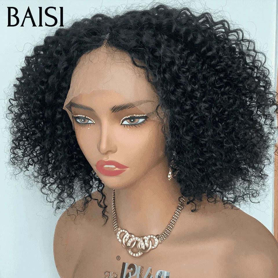 BAISI Promo Limitée 2 perruques 139€ T-part curly wave et 2X6 lace Lisse 8 Pouces en 100% vrais cheveux humains