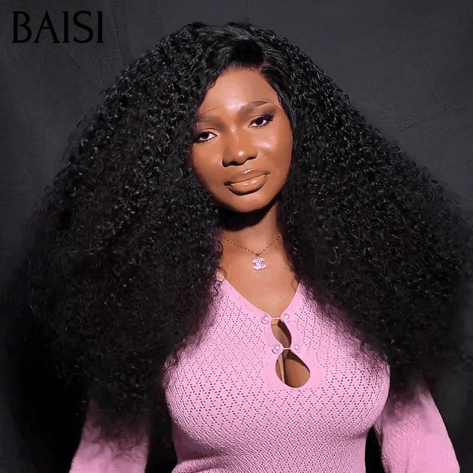 BAISI 300% Volume grande lace Frontale 13X4 perruque Curly à  moitié prix 189€ en 100% cheveux humains MP50