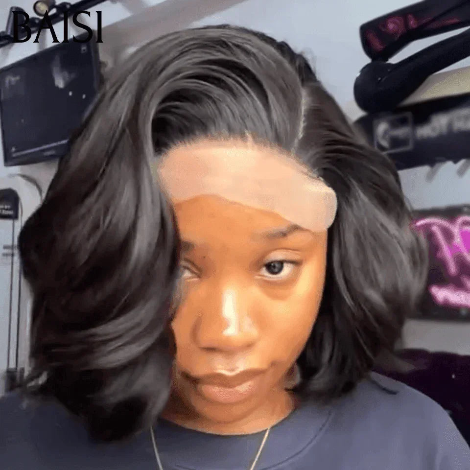 BAISI PROMOTION 13X4 lace 12 pouces lisse 80€ ou Moitié Prix 65€ Perruque lace pixie 100% Cheveux Humains MP50