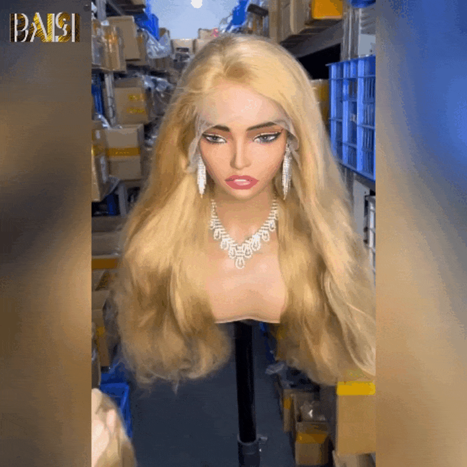 BAISI Buy at least 2 wigs at factory supplier price 13x4 Lace Frontal Natural Wave Honey Wig #27 In 100% Human Hair (No Code Needed)