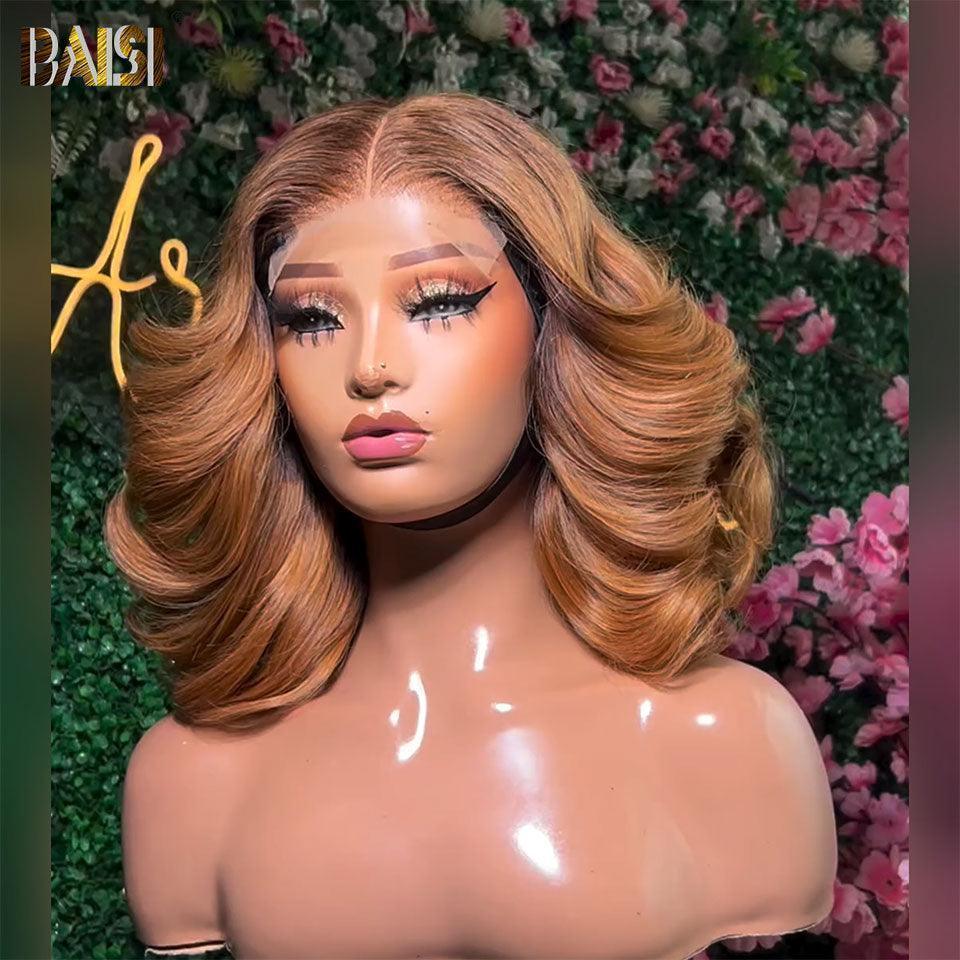 BAISI 4X4 Perruques de Luxe Haute Qualité Body Wave en couleur marron ou Mixte 250% densité  plus de 20 ans d' utilisations