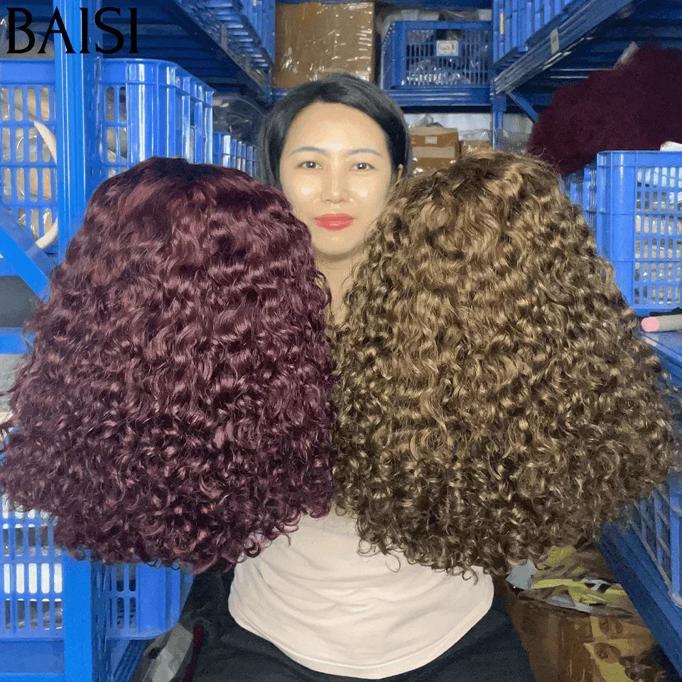 BAISI vente flash 2 perruques 150€ 4X4 lace 250% densité water wave en 100% vrais cheveux humains