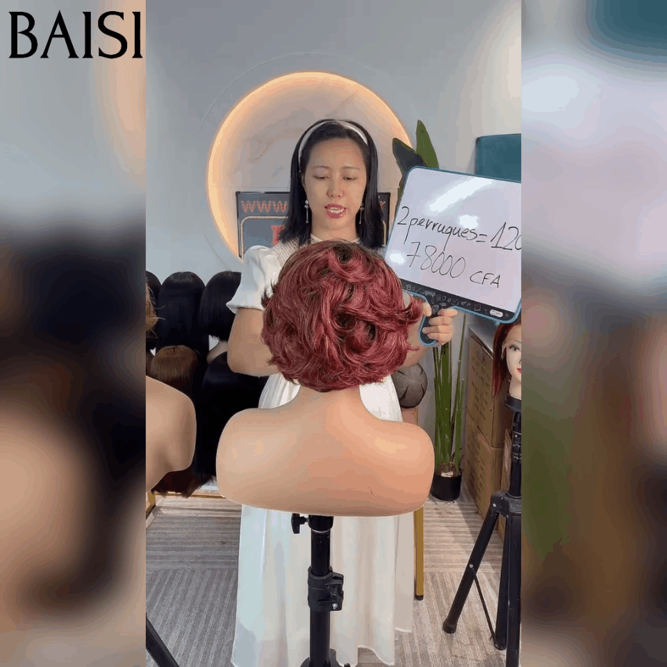 BAISI Lot de 2 perruques PROMOTION  en 100% vrais cheveux humains 164€ ET 120€ (pas besoin de code)