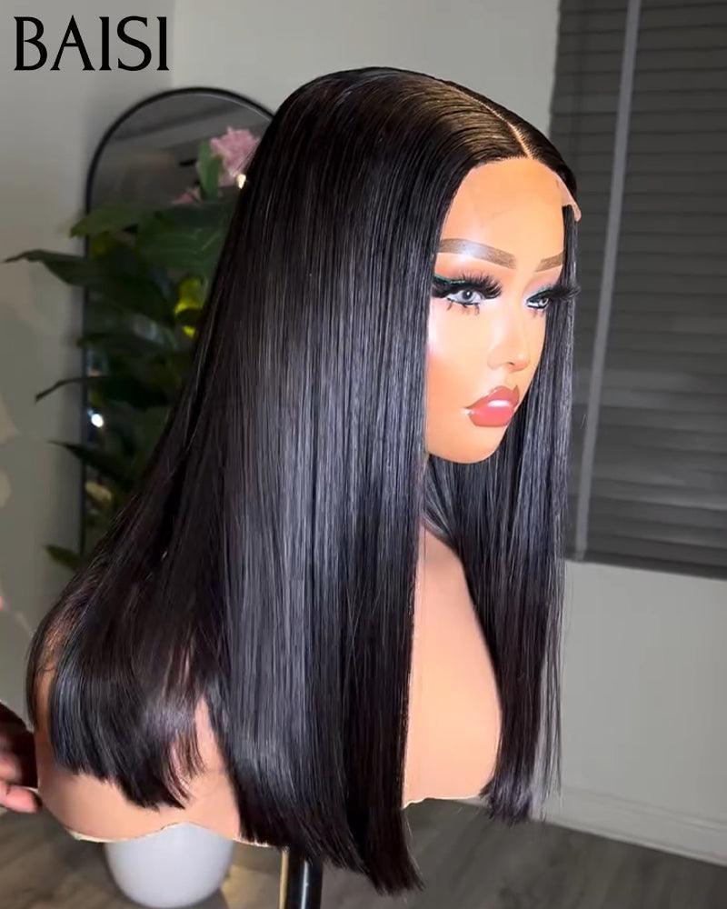 Baisi 100% vietnã cabelo 2x6 bob peruca reta natural osso reto 10 Polegada 85 € luxo metade do preço 300% densidade