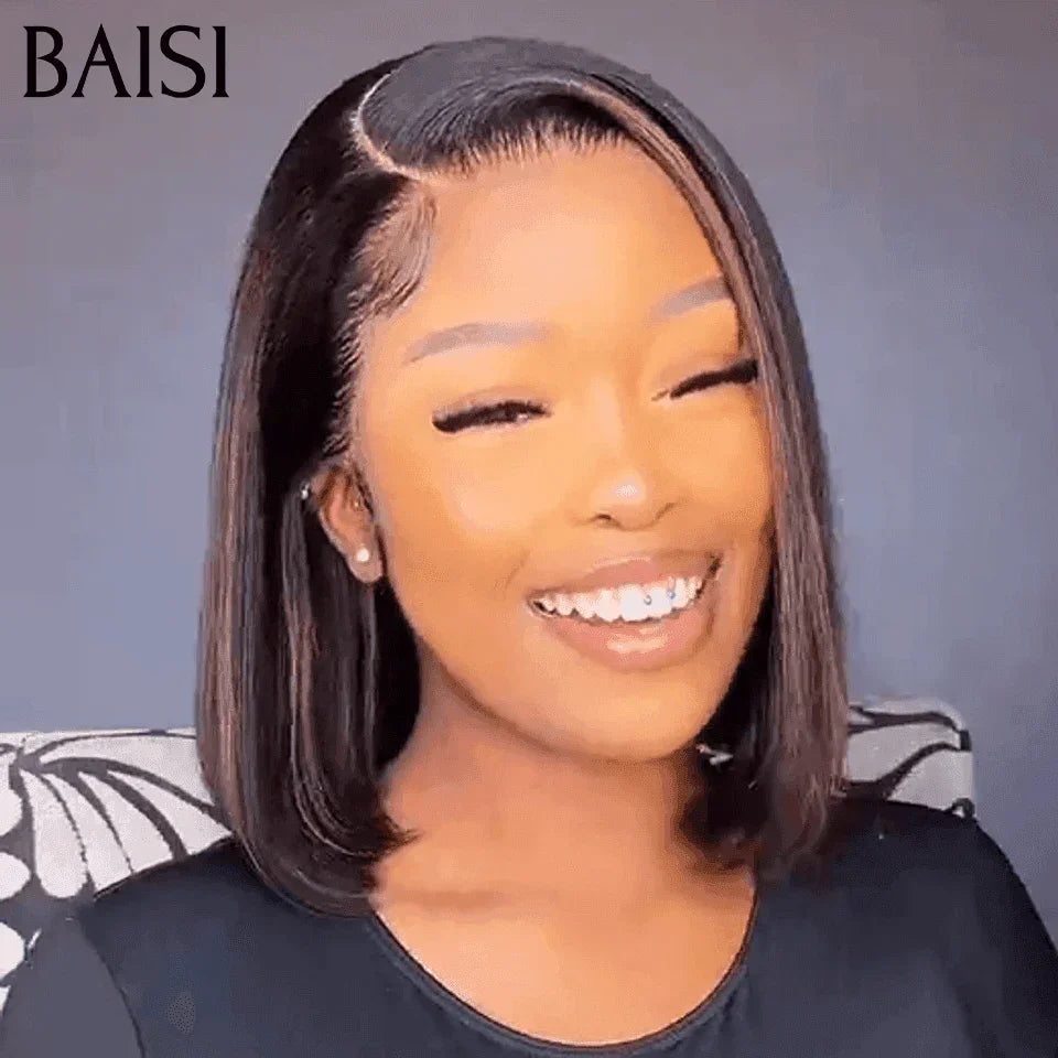 Peruca frontal onda solta BAISI 13x4 em cor loira mista laranja em cabelo 100% humano