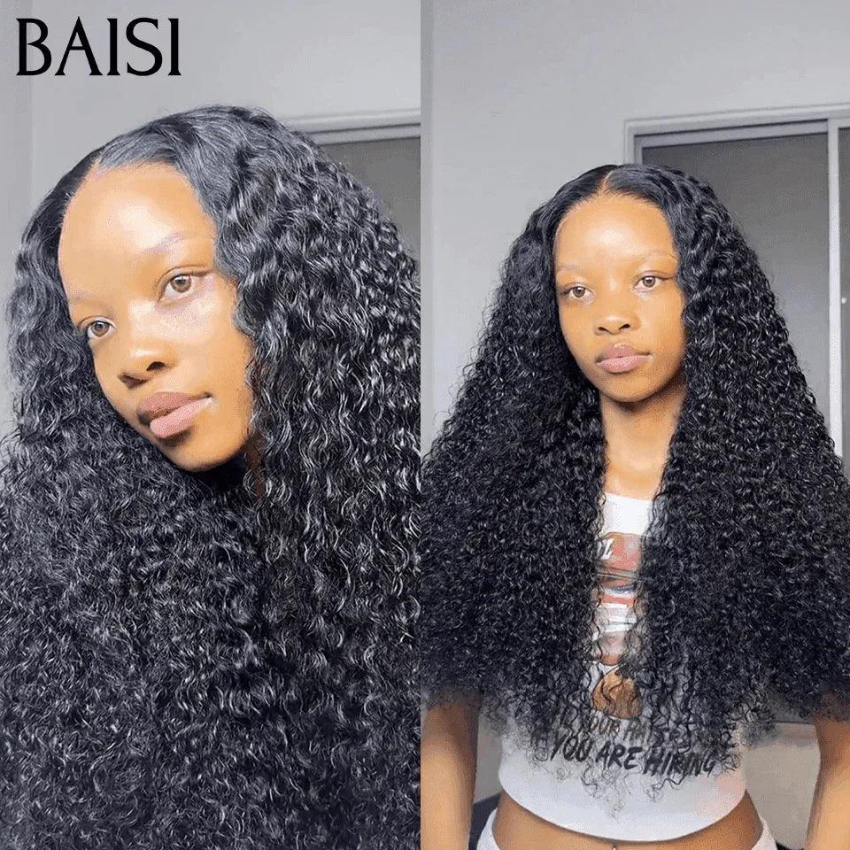 BAISI Achetez 2 perruques minimum au prix d'usine fournisseur en France TVA 0€ 48H arrivé 13x6 Lace Frontal Perruque Kinky Curly en 100% Raw Hair