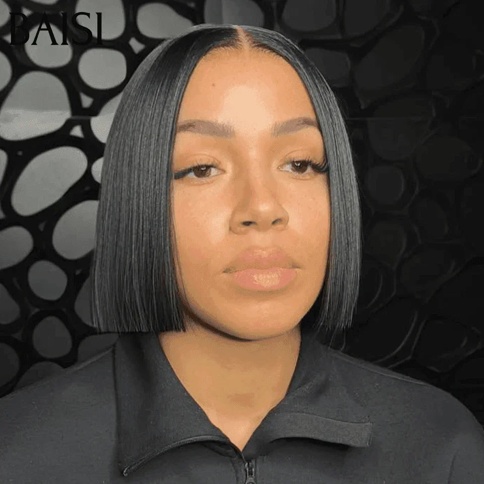 BAISI Acquista almeno 2 parrucche al prezzo di fabbrica fornitore Piccola Parrucca Monica o 2x6 lace Liscia DI lusso 8 Pollici in 100% Capelli Umani Veri (Nessun Codice Necessario)