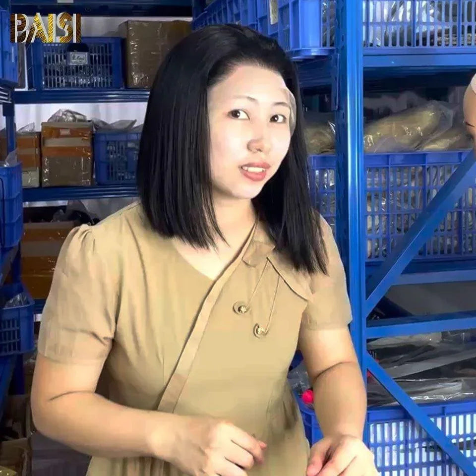 BAISI Achetez 2 perruques minimum au prix d'usine fournisseur en France TVA 0€ 48H arrivé 13X4 Perruques Bob de Luxe Lisse A1 Fabriquées par les cheveux double drawn Vietnam Hair 250% densité plus de 20 ans d' utilisations