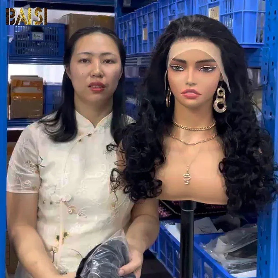 BAISI 13X4 perucas de onda corporal de luxo 24 polegadas A1 feitas por volume de cabelo virgem duplo desenhado Vietnã Cabelo 300% densidade mais de 20 anos de uso CÓDIGO FR20