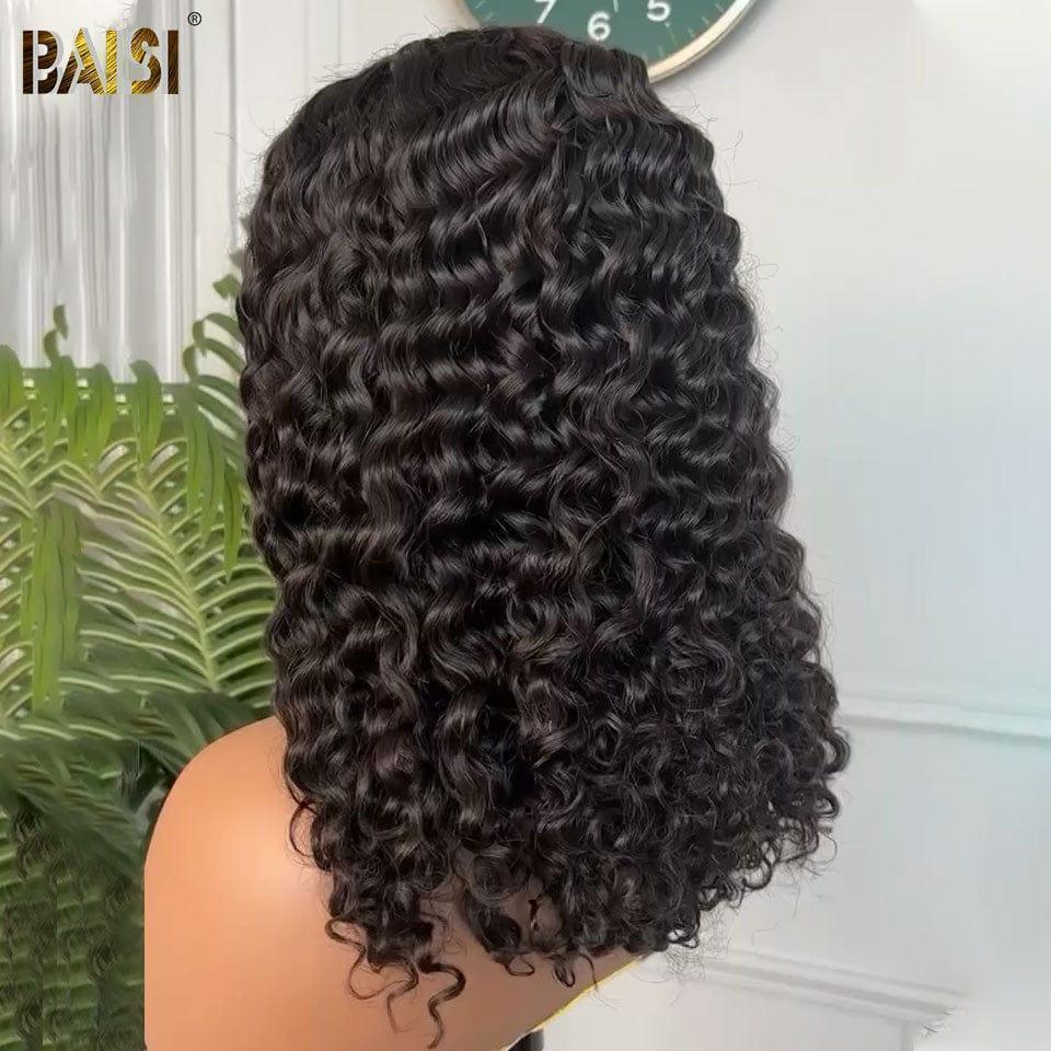 BAISI Wigs 13x4 Lace Frontal Deep Wave Bob 100% Human Hair