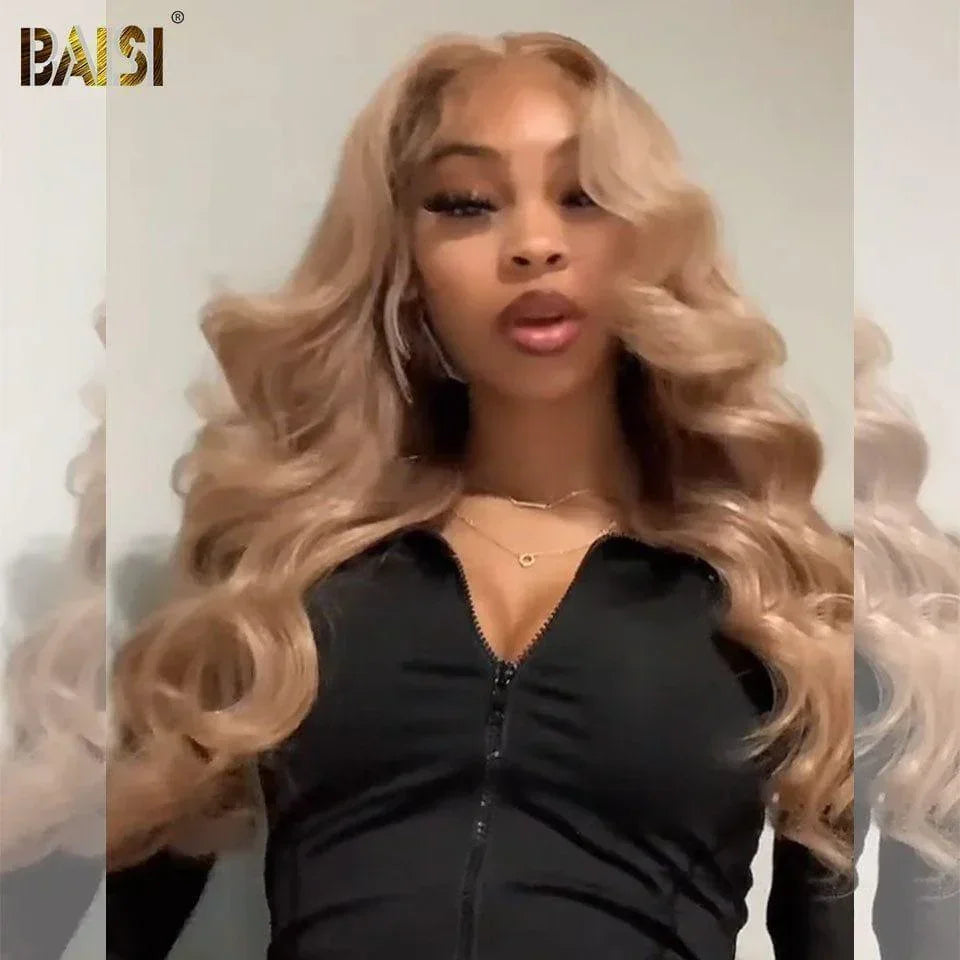 BAISI 13X4 Frontal Body wave Wig In color #27 In 100% Real Human Hair