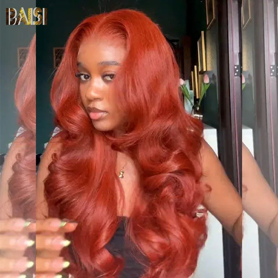 Parrucca BAISI Body Wave in Arancione metà prezzo in 24 ore 166€ in capelli veri al 100%.