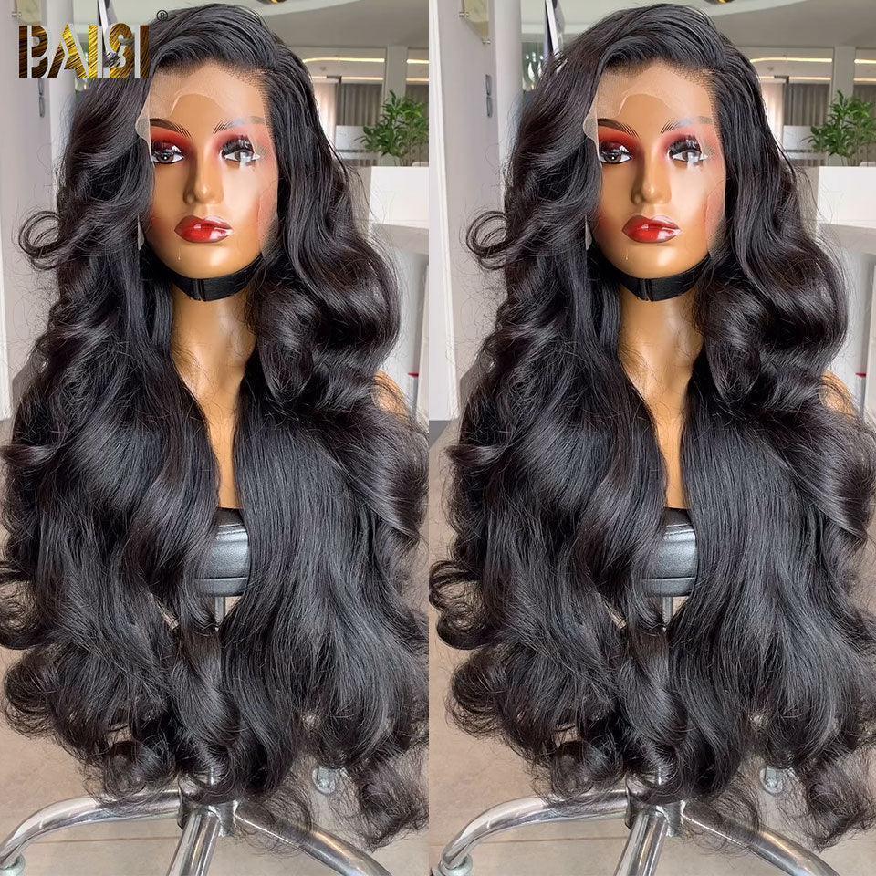 BAISI Achetez 2 perruques minimum au prix d'usine fournisseur Frontal Perruque Body Wave plus Deep Wave en Noir ou Marron en 100% Cheveux Humains