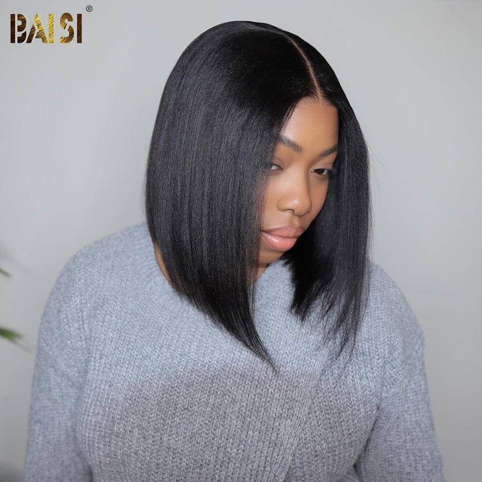 BAISI Acquista almeno 2 parrucche al prezzo di fabbrica fornitore 13X4 Parrucca kinky colorata Pre-pizzicata Senza bisogno di colla in capelli 100% grezzi con pizzo già tagliato