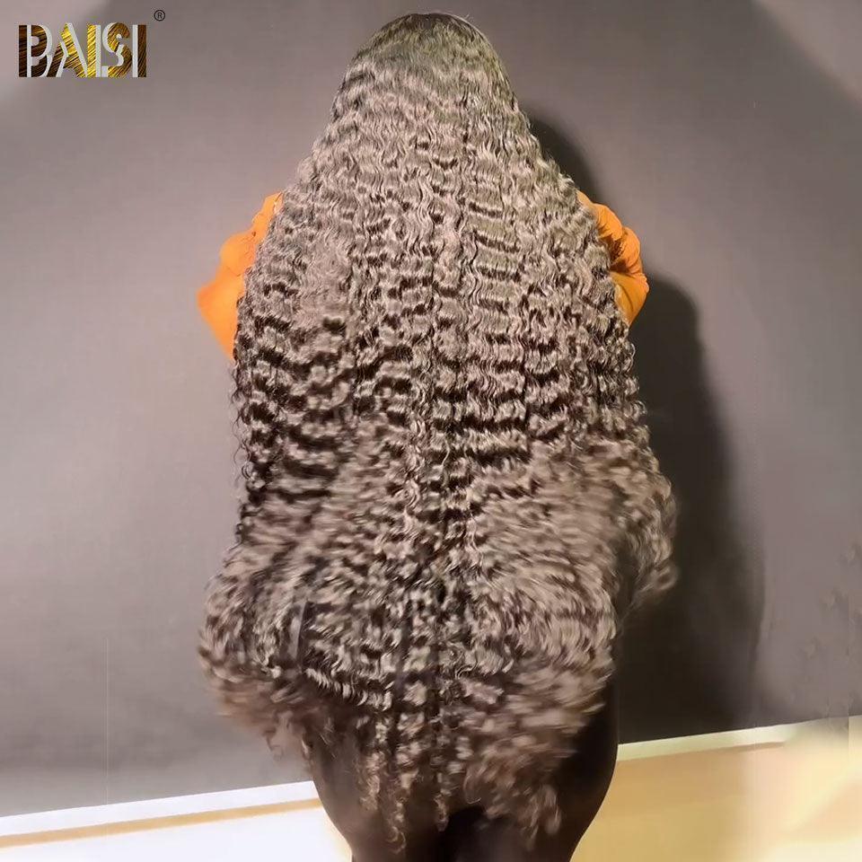 BAISI Achetez 2 perruques minimum au prix d'usine fournisseur 13X4 frontal perruque trop longue curly en 100% cheveux humains