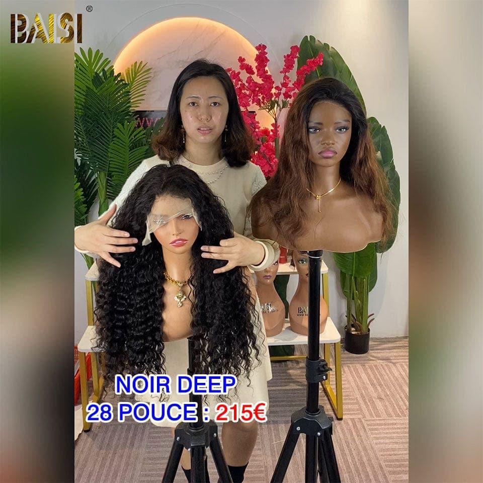 BAISI Achetez 2 perruques minimum au prix d'usine fournisseur 13x4 Lace Frontal Perruque curly Wave plus Body Wave en 100% Cheveux Humains