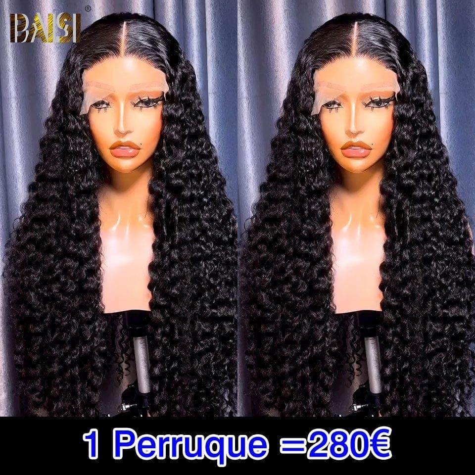 BAISI 13X4 lace frontal deep wave 1 Perruques 28 pouce + 1 Peigne Electrique gratuite = 199€ ou  HAIR FR Frontal Perruque Vente En Gros Réduction Supplémentaire Pour Le Prix D'usine 4 Perruques 30 pouces  915€ CODE: VIP100