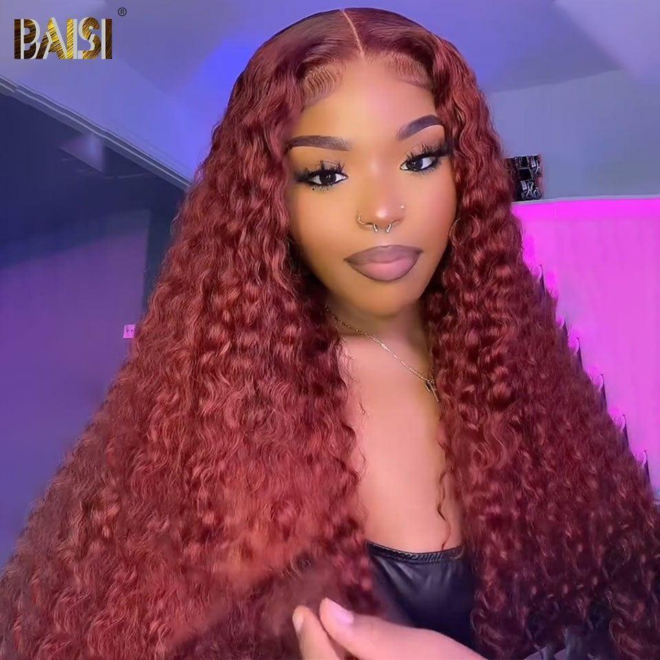 Parrucca BAISI Deep Wave colore Bordeaux a metà prezzo in 24 ore 166€ in capelli veri al 100%