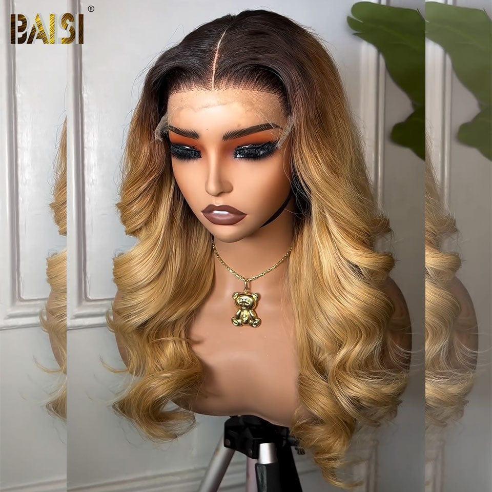 Baisi peruca personalizada cor 1b/#27 onda natural de alta qualidade/onda solta cabelo humano, frete grátis