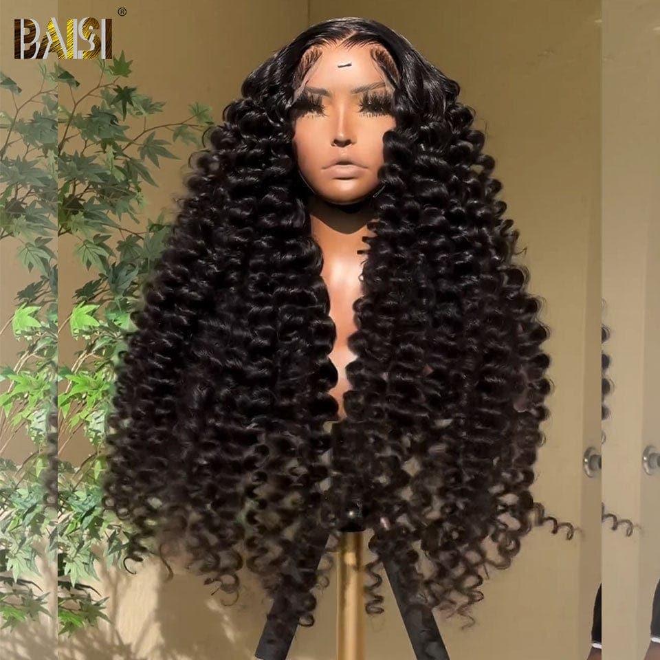 BAISI Bouclé Loose wave 13x4 Densité 250% avec frontale Perruque de luxe haute de gamme plus de 10 ans d' utilisation  Full Lace Perruque