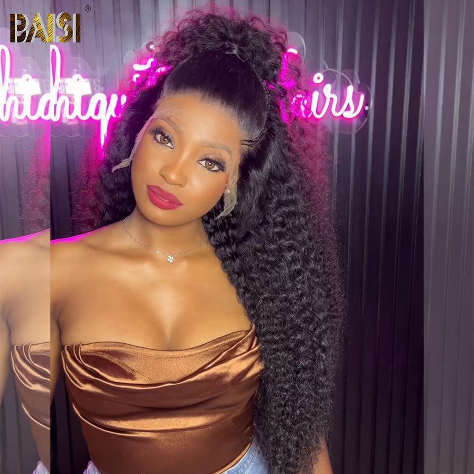 BAISI Achetez 2 perruques minimum au prix d'usine fournisseur 13x6 Lace Frontal Perruque Water Wave en 100% Raw Hair