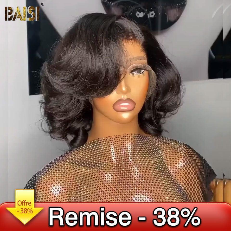 Baisi 13x4 luxo bouncy encaracolado 10 Polegada perucas feitas por duplo desenhado vietnam cabelo 300% densidade mais de 20 anos de uso fr38