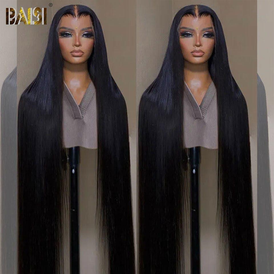 BAISI Achetez 2 perruques minimum au prix d'usine fournisseur 13X4 frontal perruque trop longue lisse en 100% cheveux humains