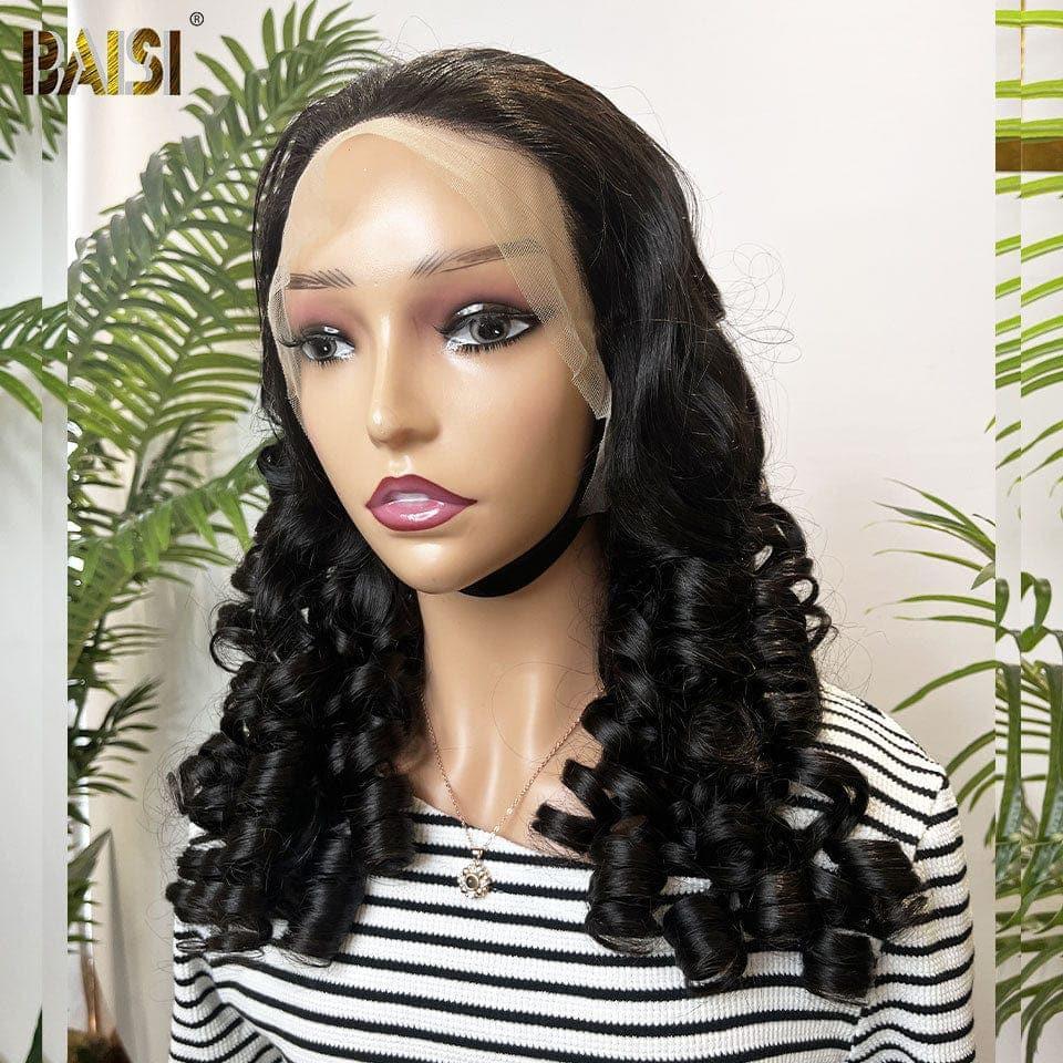 Baisi 13x4 luxo ovo onda a1 perucas feitas por fios de cabelo virgem duplo desenhado volume 300% densidade ao longo de 20 anos de uso sl030902