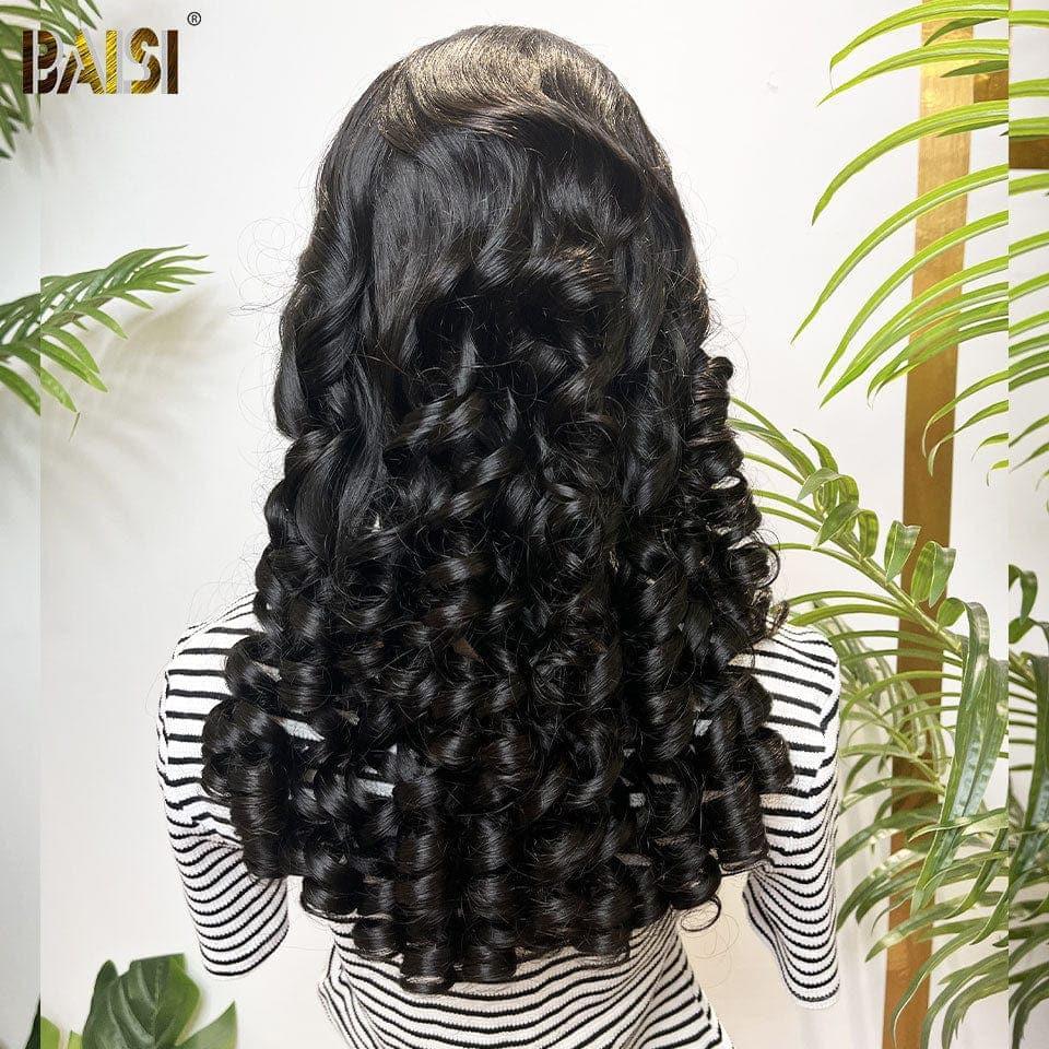 Baisi 13x4 luxo ovo onda a1 perucas feitas por fios de cabelo virgem duplo desenhado volume 300% densidade ao longo de 20 anos de uso sl030902