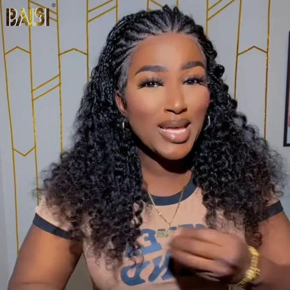 BAISI 13X4 Lace  Perruque avec natte devant  18 pouce  148€ en Cheveux Humains