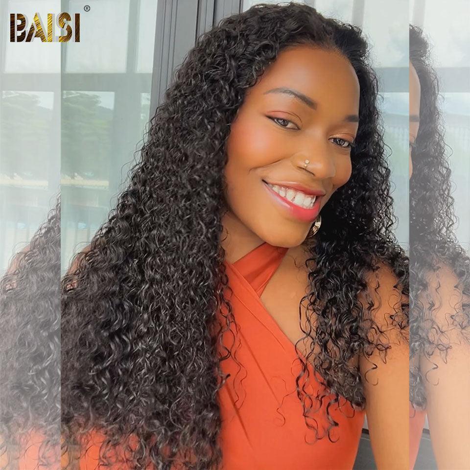 BAISI RAW HAIR 300% Volume grande lace Frontale 13X6 perruque Curly , Densité super pleine plus de 10 ans d'utilisation avec très bon soins B