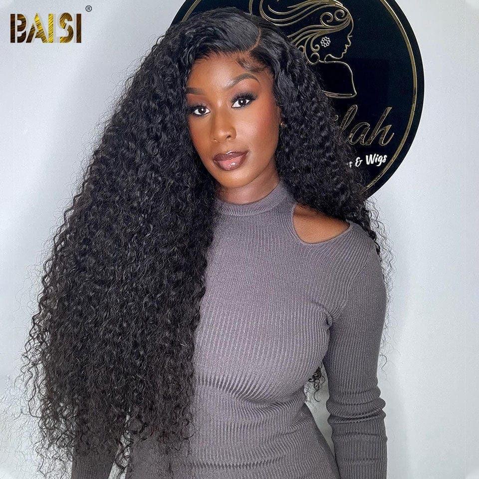 BAISI Achetez 2 perruques minimum au prix d'usine fournisseur en France TVA 0€ 48H arrivé 13X6 Lace Perruque Curly Sans Colle Lace déjà couper Facile à Porter En Haut De Gamme En 100% Raw Hair (Pas Besoin de Code)