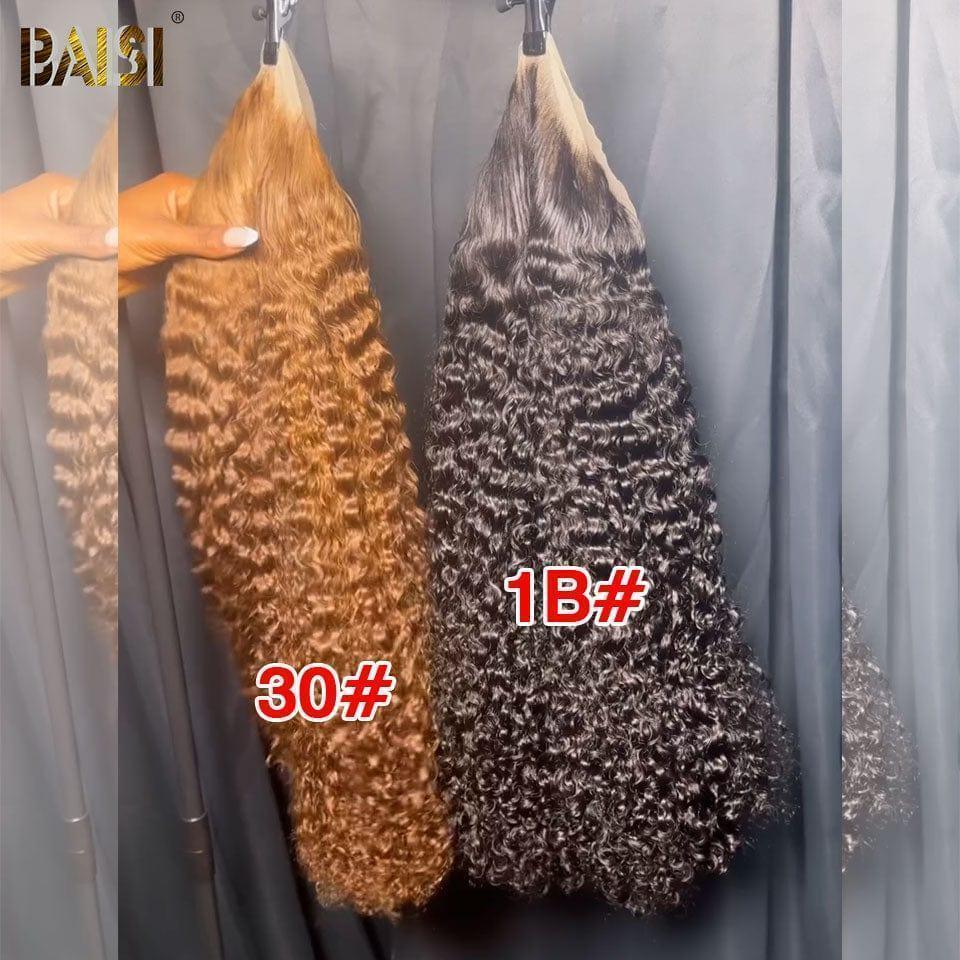 BAISI 13x6 Frontal Deep Wave Wig BLACK or Honey 30# 26 Inch On Sale with CODE In 100% Raw Hair D Code: FR20