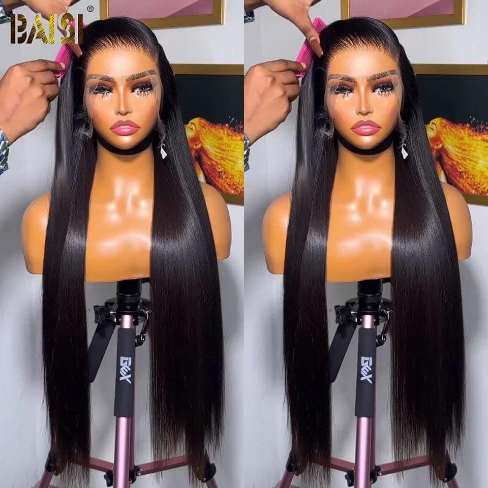 BAISI Achetez 2 perruques minimum au prix d'usine fournisseur  13X6 Lace Perruque Lisse En Haut De Gamme 100% Raw Hair (Pas Besoin de Code)