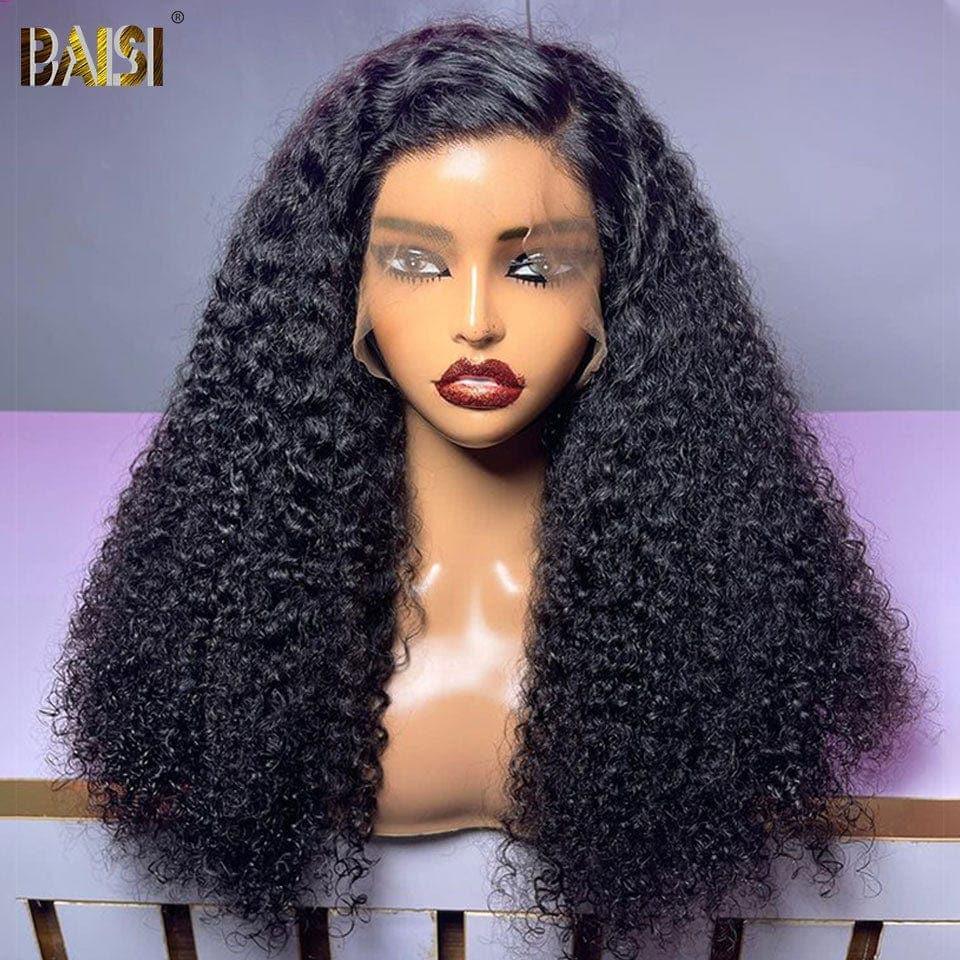 BAISI 13X6 Perruques de Luxe Haute Qualité Curly A2 Fabriquées par les cheveux double drawn