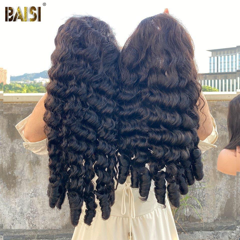 BAISI 13X6 Perruques de Luxe Spring Curly 18 Pouce 155€ A2 Fabriquées par les cheveux double drawn