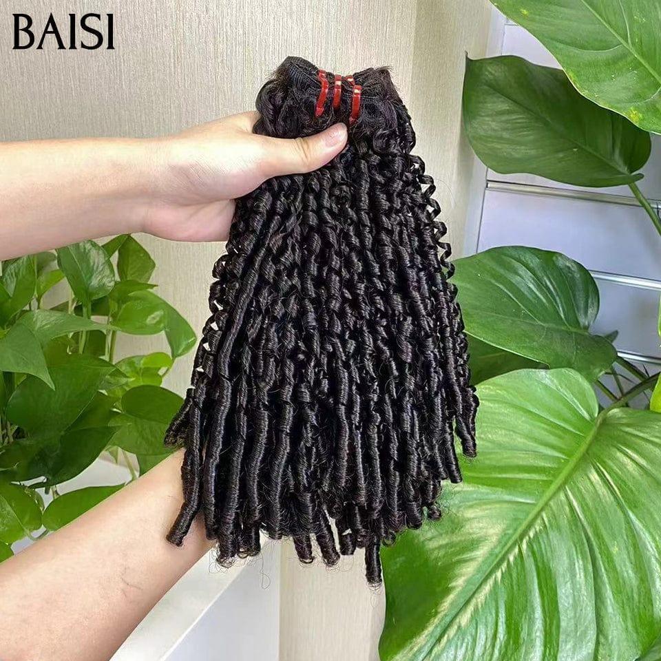 BAISI 15A Grade 3 Balls of Virgin Hair Weaves 100% Vietename Hair Double Drawn Fumi Hair hook straight Smooth