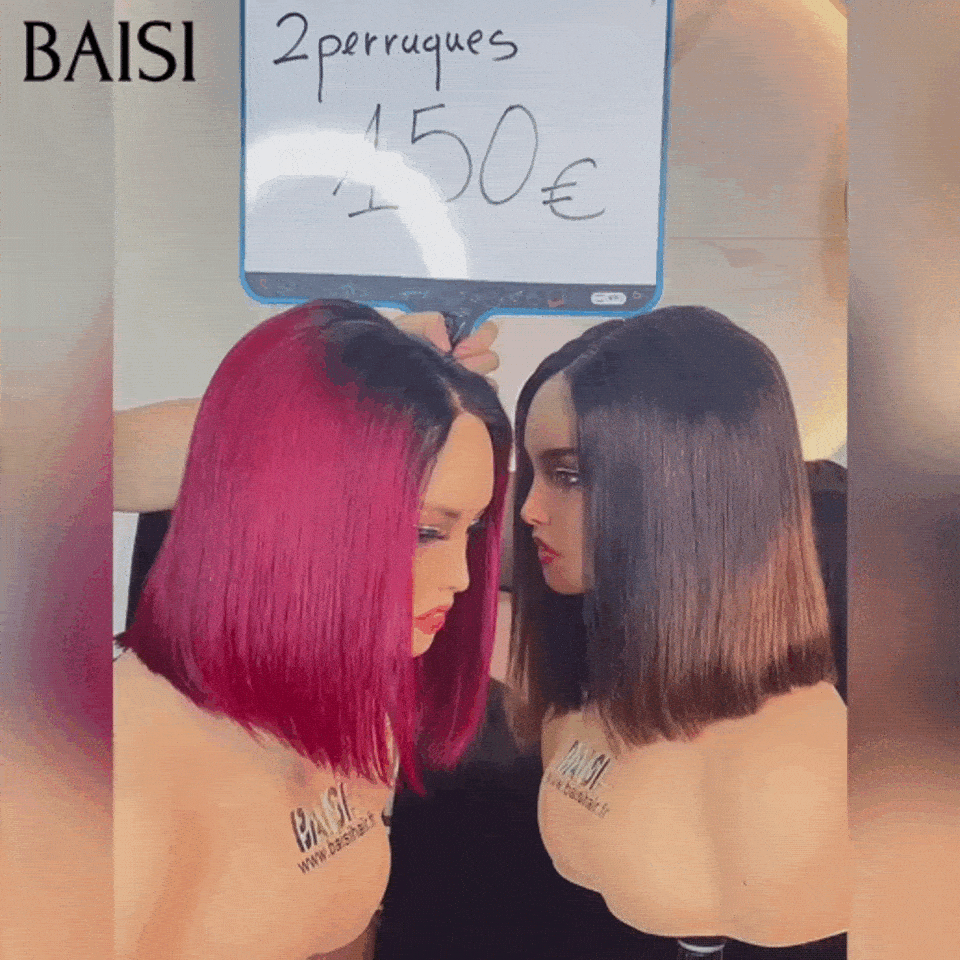 Set Baisi di 3 parrucche € 278 o 2 parrucche € 150 nel 100% di capelli umani reali MP50