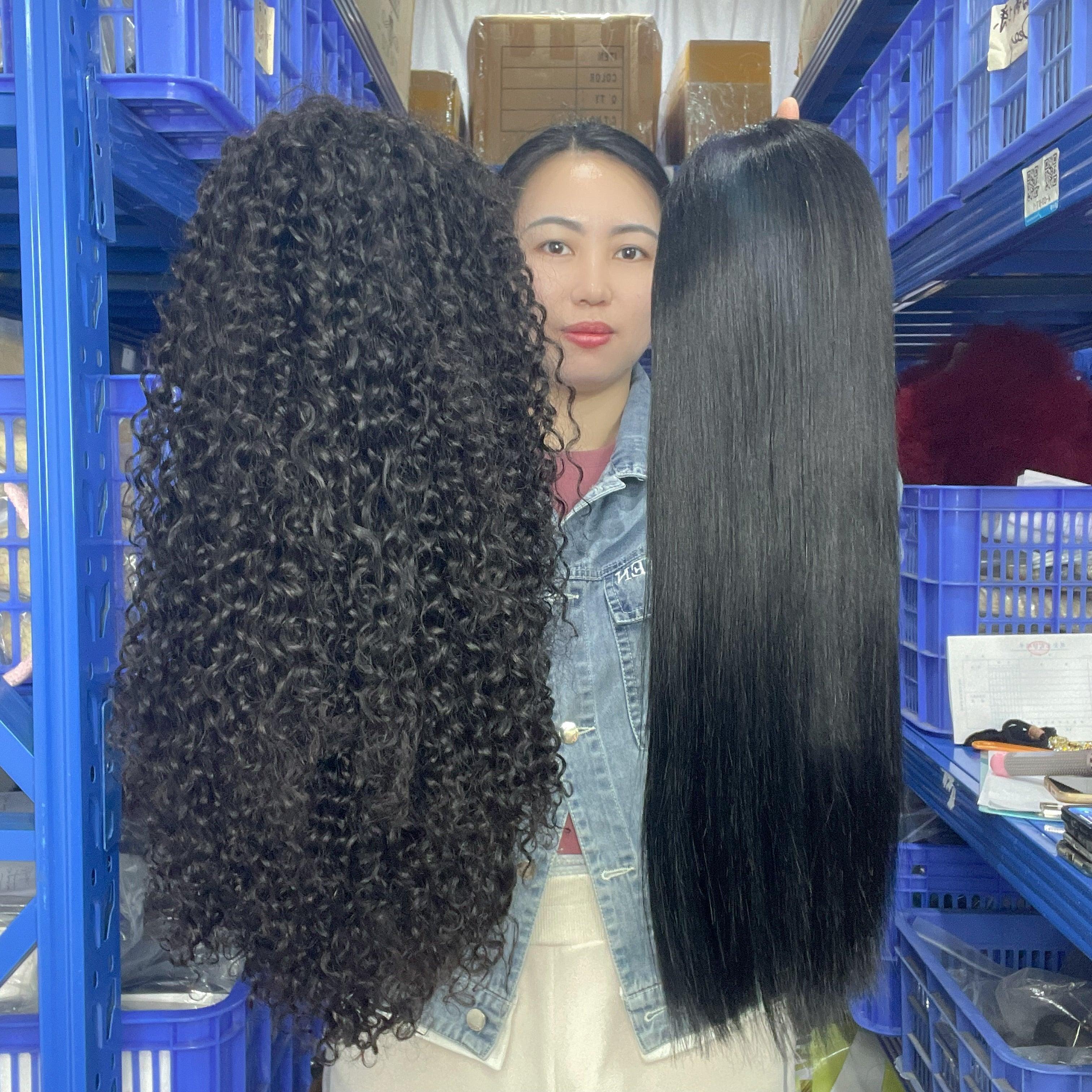 BAISI Bündel von 4 Perücken Erschwinglich 415 Euro aus 100% Echthaar von guter Qualität in brasilianischen Indianersträhnen