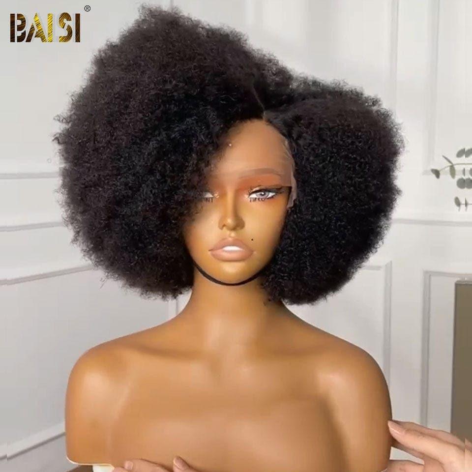 PARRUCCA Afro BCP FRONTALE IN PIZZO BAISI 13x4 in capelli umani al 100%.